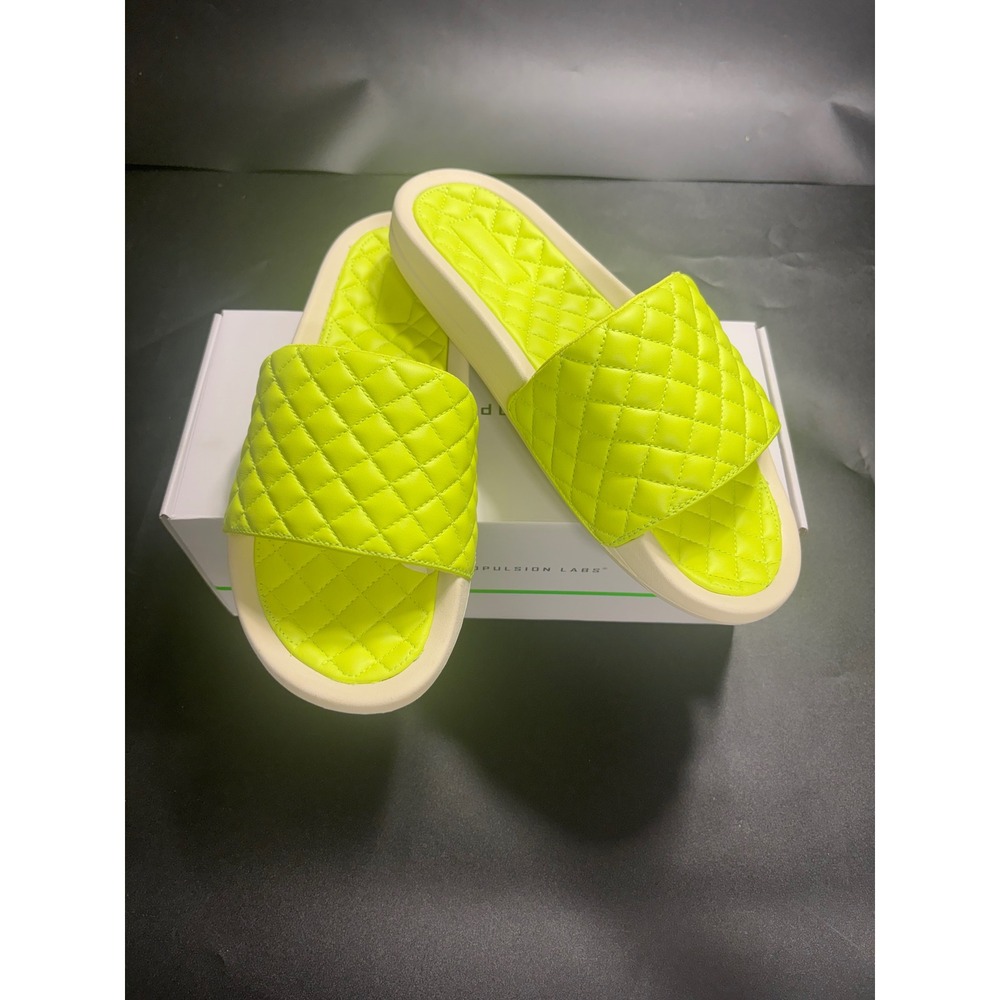 APL Athletic Propulsion Labs Mens Lusso Slide Energy Pristine Neon‎ Yellow 9 NEW